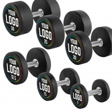 Гантель PRO-Style – Rubber Dumbbells - 2,5 – 60 кг з індивідуальним дизайном