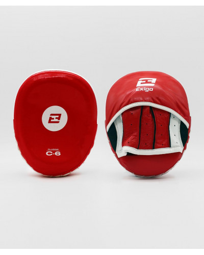 Exigo C6 Classic Leather Pro Pads - Красно/Белые