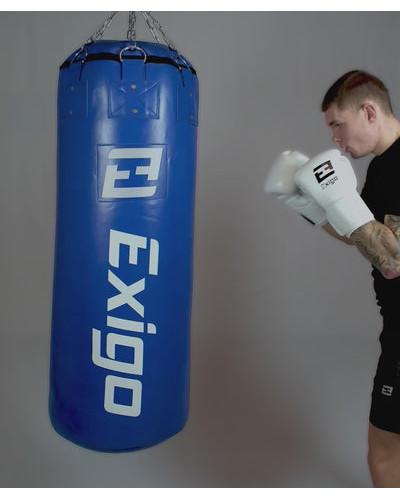 Exigo Super Pro 4ft 60kg Джамбо Кожаный Боксерский Мешок - Синий