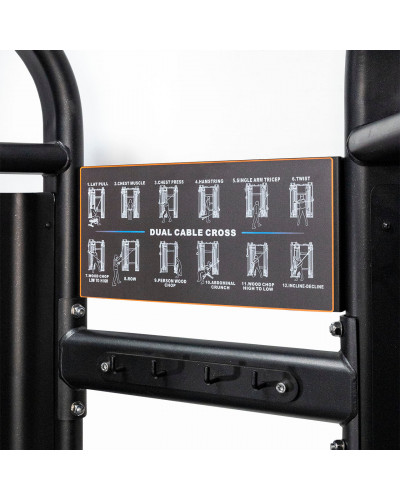 Двойной регулируемый тросовый блок Primal Performance Series, 125 кг, с двумя стеками по 125 кг