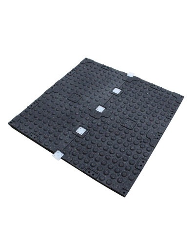 Плитка EPDM с серыми вкраплениями, 40 мм (1 м x 0.5 м) Primal Performance Series – с клипсами