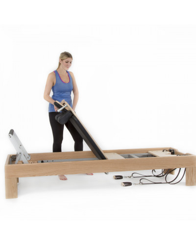 Peak Pilates Artistry Reformer с веганскими ремнями – бук, чёрный