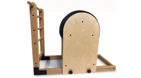 Peak Pilates Высокая бочка с лестницей – балтийская берёза, чёрная