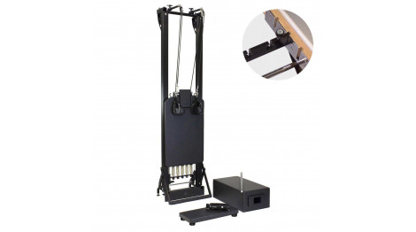 Комплект Merrithew SPX Max Reformer с вертикальной стойкой (оникс) + бесплатный Cardio Tramp или Jump Board